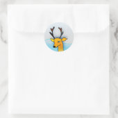 Hertenkop-54675 Ronde Sticker (Tas)