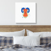 Hertenkop Canvas Afdruk (Insitu (Slaapkamer))