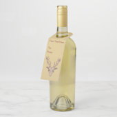 Hertenkop Groot gewei zwart geëtst gezicht tan Flessenhanger (Schuin)