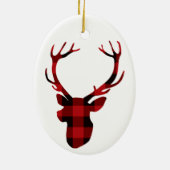 hertenkop lumberjack buffalo keramisch sieraad ornament (Achterkant)