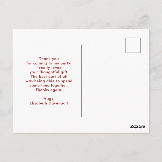 Hertenkop met gewei Rood geruit Rustic Bedankt Briefkaart (Achterkant)