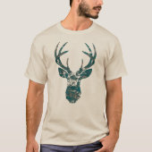 Hertenkop met gewei t-shirt (Voorkant)