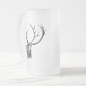 Hertenkop Silhouet Matglas Bierpul (Voorkant links)