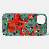 Hertenkop silhouet mozaïek Case-Mate iPhone case (Achterkant (horizontaal))