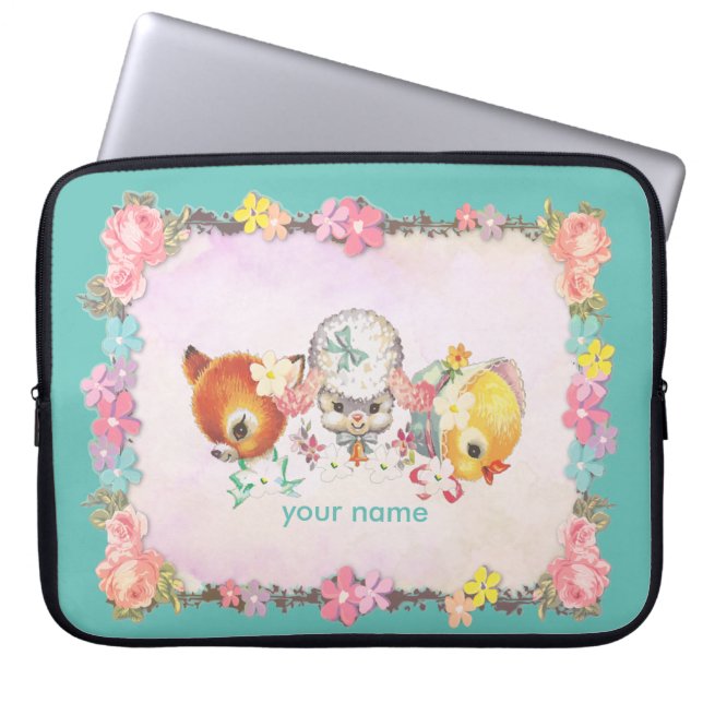  hertenlampje Neopreen laptophoes van 15 inch Laptop Sleeve (Voorkant)