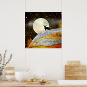 Hertenmaan Landschap Poster (Keuken)