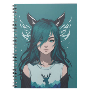 Hertenmeisje Fauna Anime Bos Fantasie Notitieboek
