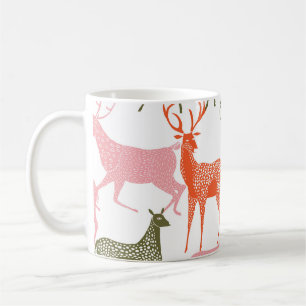 Hertenmotief: Decoratief naadloos patroon Koffiemok