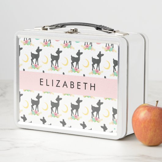 Hertenpatroon, Baby Herten, Boho, Bloemen, Jouw na (In situ)