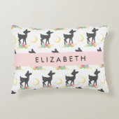 Hertenpatroon, Baby Herten, Boho, Bloemen, Jouw na Accent Kussen (Voorkant)