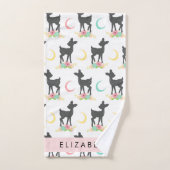 Hertenpatroon, Baby Herten, Boho, Bloemen, Jouw na Bad Handdoek (Handdoek)