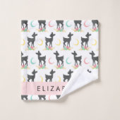 Hertenpatroon, Baby Herten, Boho, Bloemen, Jouw na Bad Handdoek (Wasdoekje)