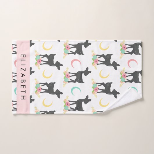Hertenpatroon, Baby Herten, Boho, Bloemen, Jouw na Bad Handdoek (Handdoek)