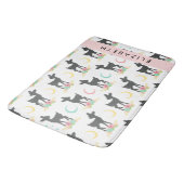 Hertenpatroon, Baby Herten, Boho, Bloemen, Jouw na Badmat (Gekanteld)