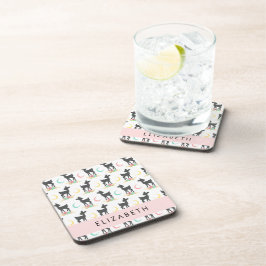 Hertenpatroon, Baby Herten, Boho, Bloemen, Jouw na Bier Onderzetter