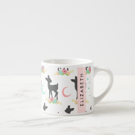 Hertenpatroon, Baby Herten, Boho, Bloemen, Jouw na Espresso Kop