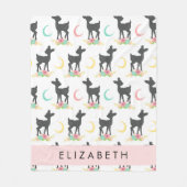 Hertenpatroon, Baby Herten, Boho, Bloemen, Jouw na Fleece Deken (Voorkant)