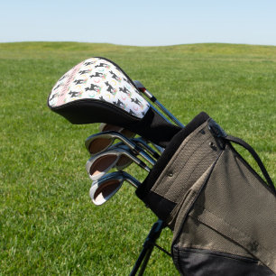 Hertenpatroon, Baby Herten, Boho, Bloemen, Jouw na Golfheadcover