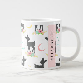 Hertenpatroon, Baby Herten, Boho, Bloemen, Jouw na Grote Koffiekop