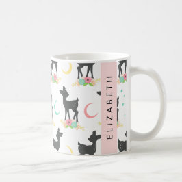 Hertenpatroon, Baby Herten, Boho, Bloemen, Jouw na Koffiemok