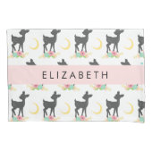 Hertenpatroon, Baby Herten, Boho, Bloemen, Jouw na Kussensloop (Voorkant)