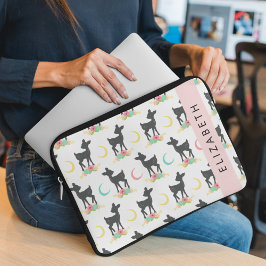 Hertenpatroon, Baby Herten, Boho, Bloemen, Jouw na Laptop Sleeve