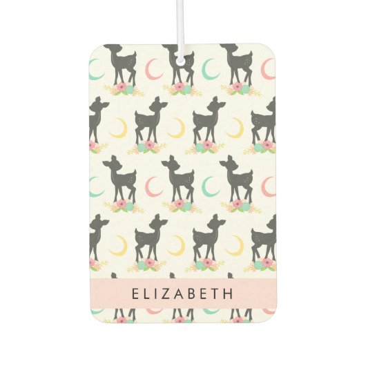 Hertenpatroon, Baby Herten, Boho, Bloemen, Jouw na Luchtverfrisser (Voorkant)