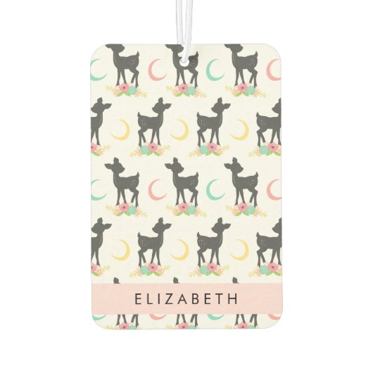 Hertenpatroon, Baby Herten, Boho, Bloemen, Jouw na Luchtverfrisser (Achterkant)