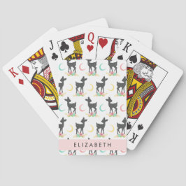 Hertenpatroon, Baby Herten, Boho, Bloemen, Jouw na Pokerkaarten