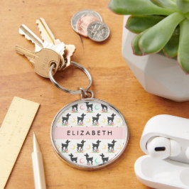 Hertenpatroon, Baby Herten, Boho, Bloemen, Jouw na Sleutelhanger