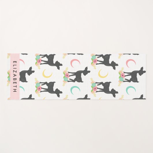 Hertenpatroon, Baby Herten, Boho, Bloemen, Jouw na Yogamat (Voorkant (horizontaal))