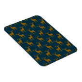 Hertenpatroon bruin en blauw magneet (Rechterzijde)
