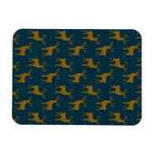Hertenpatroon bruin en blauw magneet (Horizontaal)