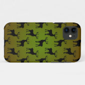 Hertenpatroon op groen bruin Case-Mate iPhone case (Achterkant (horizontaal))