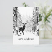 Hertenpensioen Mannelijke herten Kunst Kaart (Staand voorkant)