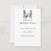 Hertenpensioen Mannelijke herten Kunst Kaart (Achterkant)