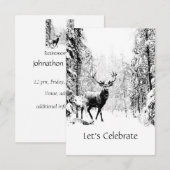 Hertenpensioen Mannelijke herten Kunst Kaart (Voorkant / Achterkant)