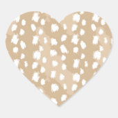 Hertenpoot Hartvormig, Bos Boho Stijl Hart Sticker (Voorkant)