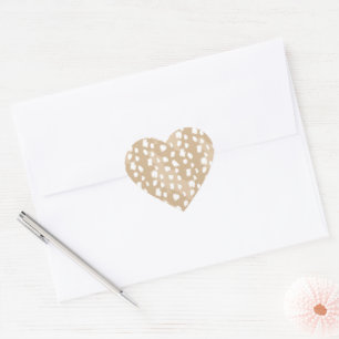 Hertenpoot Hartvormig, Bos Boho Stijl Hart Sticker