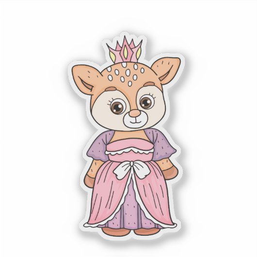 Hertenprinses Sticker (Voorkant)
