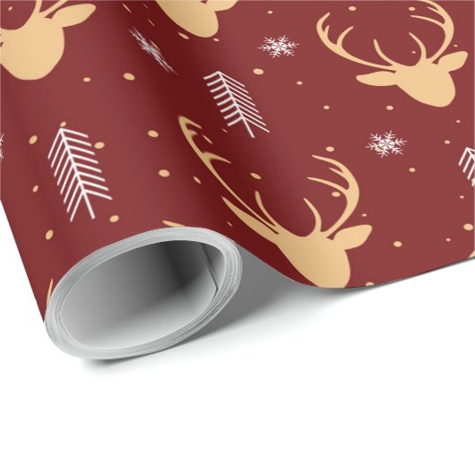 Hertenprint inpakpapier voor feestdagen (Rol Hoek)