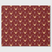Hertenprint inpakpapier voor feestdagen (Vlak)