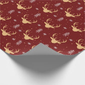 Hertenprint inpakpapier voor feestdagen (Hoek)