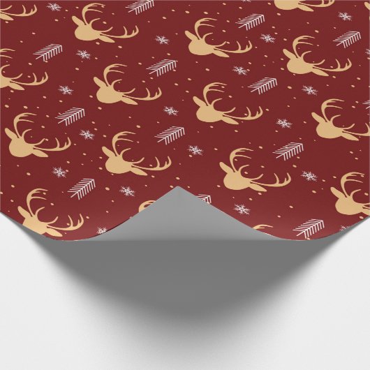 Hertenprint inpakpapier voor feestdagen (Hoek)