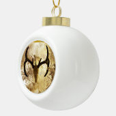 hertenschedel ornament witte kerstboom (Rechts)