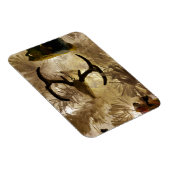 hertenschedel ornament witte kerstboom magneet (Rechterzijde)