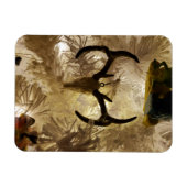 hertenschedel ornament witte kerstboom magneet (Horizontaal)