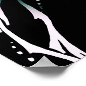 Hertenschedel Tribal Design voor herten jagers wit Poster (Hoek)