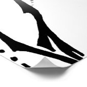 Hertenschedel Tribal Tattoo Ontwerp Digitale Spieg Poster (Hoek)