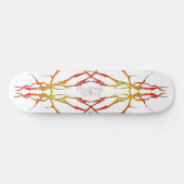 Hertenschedel Tribal Tattoo - rood Skateboard (Horizontaal)